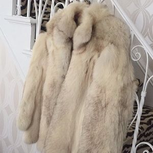 White fur jacket